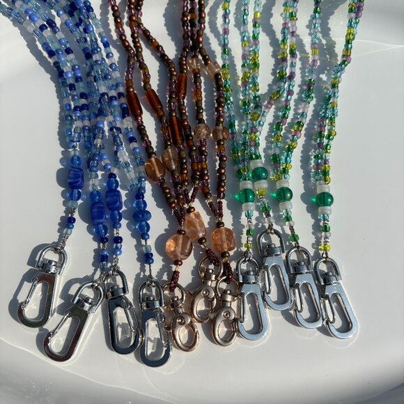 NEW HANDMADE | Beaded Lanyard | ID Badge Card Holder | Teacher Nurse Gift - Picture 2 of 11